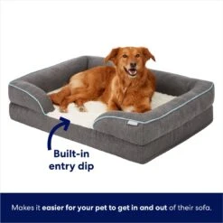 Frisco Plush Orthopedic Front Bolster Cat & Dog Bed W/Removable Cover -Blue Buffalo || ROYAL CANIN || Wellness Sales 144862 PT2. AC SS1800 V1667229042