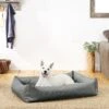 Frisco Rectangular Bolster Dog Bed W/Removable Cover, Dark Gray -Blue Buffalo || ROYAL CANIN || Wellness Sales 144865 MAIN. AC SS1800 V1566404860