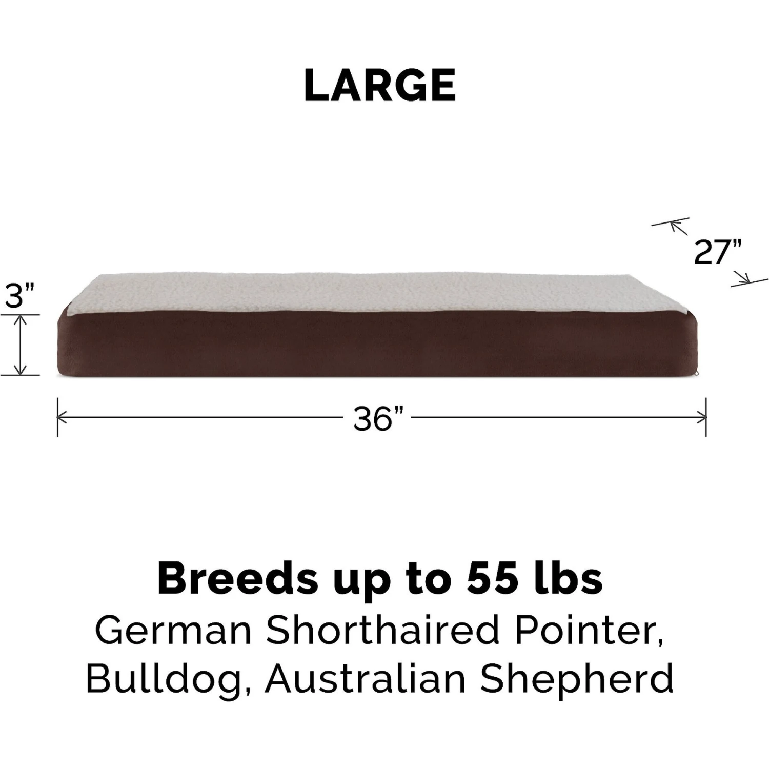 FurHaven Faux Sheepskin & Suede Deluxe Orthopedic Cat & Dog Bed With Removable Cover 7 FurHaven Faux Sheepskin & Suede Deluxe Orthopedic Cat & Dog Bed With Removable Cover - Image 5