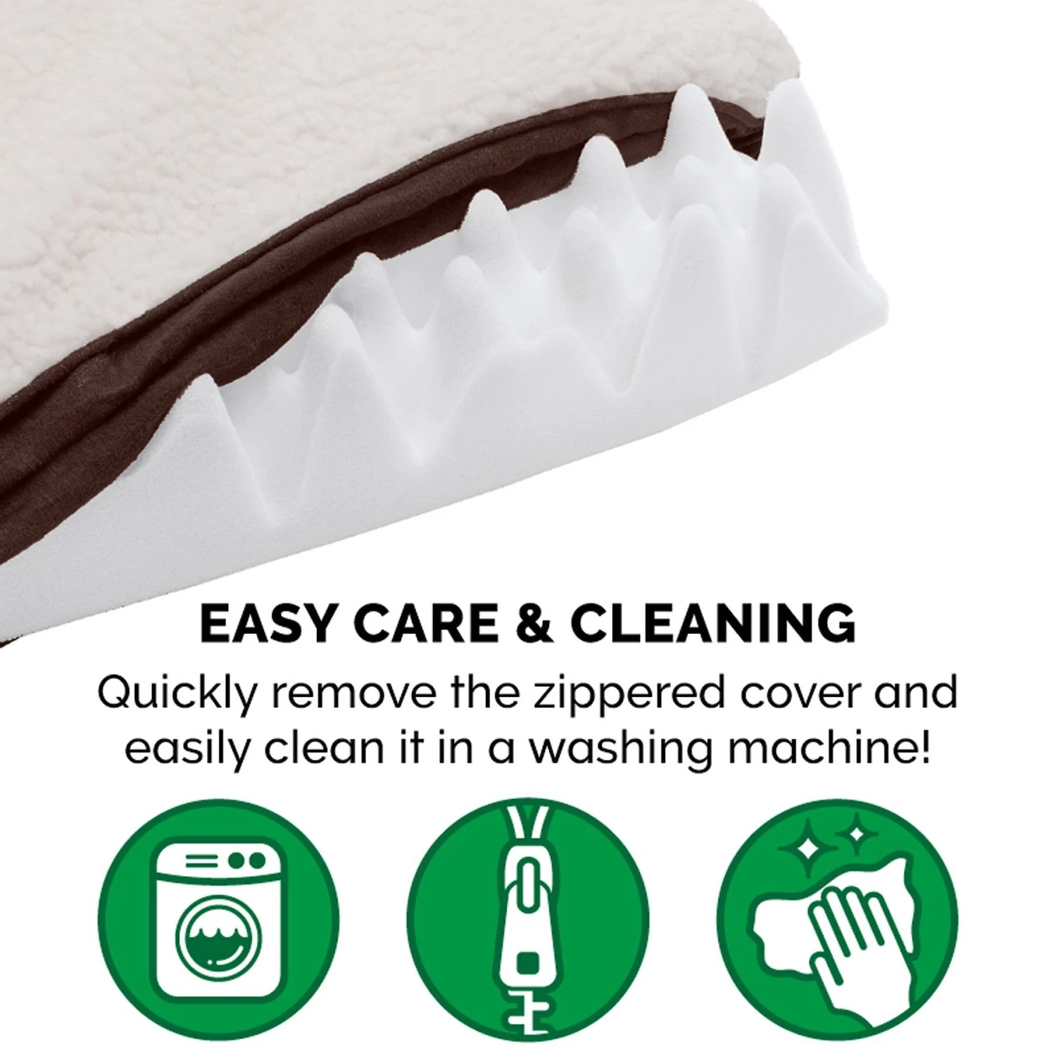 FurHaven Faux Sheepskin & Suede Deluxe Orthopedic Cat & Dog Bed With Removable Cover 10 FurHaven Faux Sheepskin & Suede Deluxe Orthopedic Cat & Dog Bed With Removable Cover - Image 8