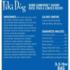 Tiki Dog Born Carnivore Savory Duck, Peas & Lentils, Baked Dry Dog Food -Blue Buffalo || ROYAL CANIN || Wellness Sales 145222 PT3. AC SS1800 V1701796310
