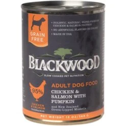 Blackwood Chicken & Salmon With Pumpkin Grain-Free Adult Canned Dog Food, 13-oz, Case Of 12