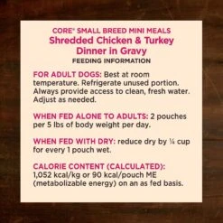 Wellness CORE Grain-Free Small Breed Mini Meals Shredded Chicken & Turkey In Gravy Dog Food Pouches -Blue Buffalo || ROYAL CANIN || Wellness Sales 145502 PT5. AC SS1800 V1611769308