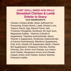 Wellness CORE Grain-Free Small Breed Mini Meals Shredded Chicken & Lamb In Gravy Dog Food Pouches -Blue Buffalo || ROYAL CANIN || Wellness Sales 145504 PT4. AC SS1800 V1611772884