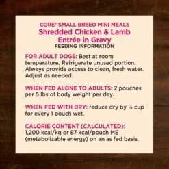 Wellness CORE Grain-Free Small Breed Mini Meals Shredded Chicken & Lamb In Gravy Dog Food Pouches -Blue Buffalo || ROYAL CANIN || Wellness Sales 145504 PT5. AC SS1800 V1611770533