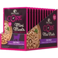Wellness CORE Grain-Free Small Breed Mini Meals Chunky Chicken & Chicken Liver In Gravy Dog Food Pouches -Blue Buffalo || ROYAL CANIN || Wellness Sales 145506 PT8. AC SS1800 V1598305077