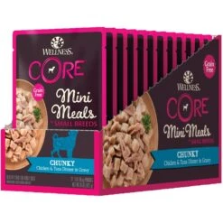 Wellness CORE Grain-Free Small Breed Mini Meals Chunky Chicken & Tuna In Gravy Dog Food Pouches -Blue Buffalo || ROYAL CANIN || Wellness Sales 145508 PT8. AC SS1800 V1598311937