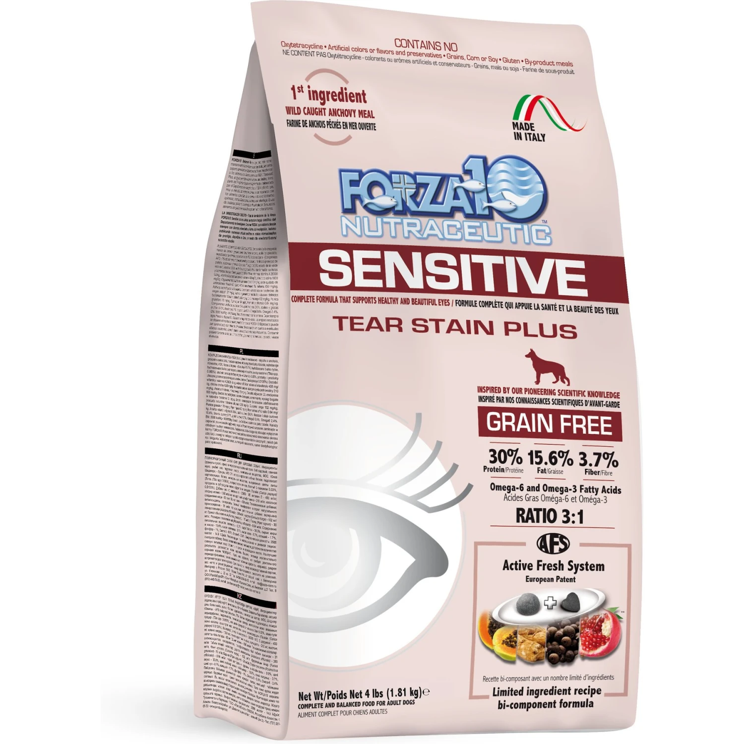 Forza10 Nutraceutic Sensitive Tear Stain Plus Grain-Free Dry Dog Food 3 Forza10 Nutraceutic Sensitive Tear Stain Plus Grain-Free Dry Dog Food