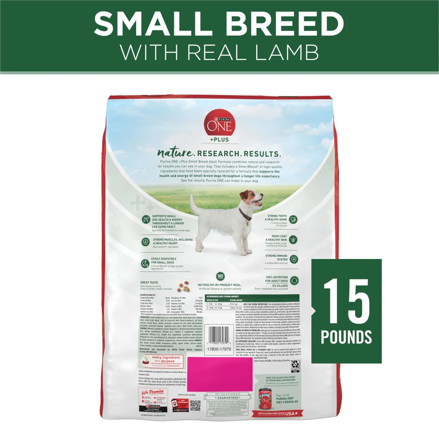 Purina ONE +Plus Adult Small Breed Lamb & Rice Formula Dry Dog Food 4 Purina ONE +Plus Adult Small Breed Lamb & Rice Formula Dry Dog Food - Image 2