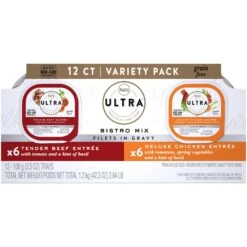 Nutro Ultra Grain-Free Filets In Gravy Bistro Mix Variety Pack Adult Wet Dog Food Trays