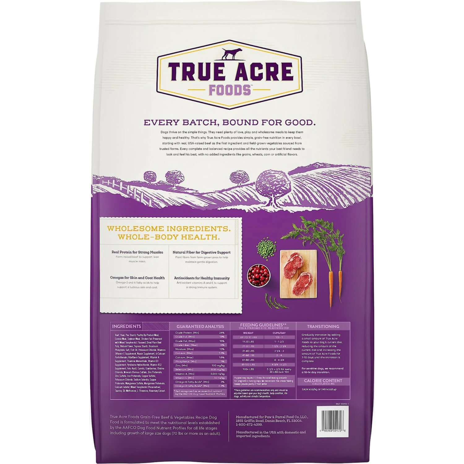 True Acre Foods Grain-Free Beef & Vegetable Dry Dog Food 4 True Acre Foods Grain-Free Beef & Vegetable Dry Dog Food - Image 2