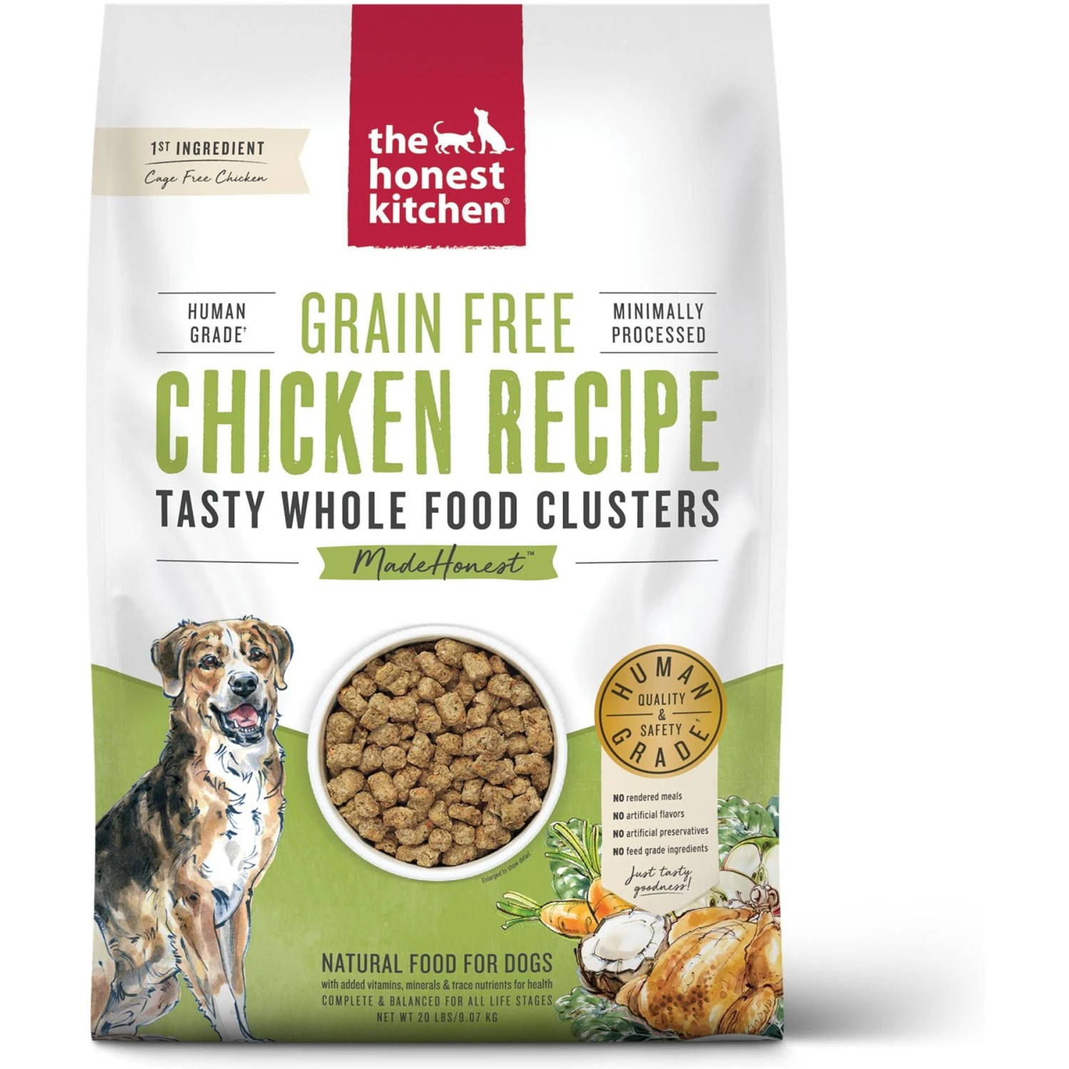 The Honest Kitchen Grain-Free Chicken Whole Food Clusters Dry Dog Food 3 The Honest Kitchen Grain-Free Chicken Whole Food Clusters Dry Dog Food