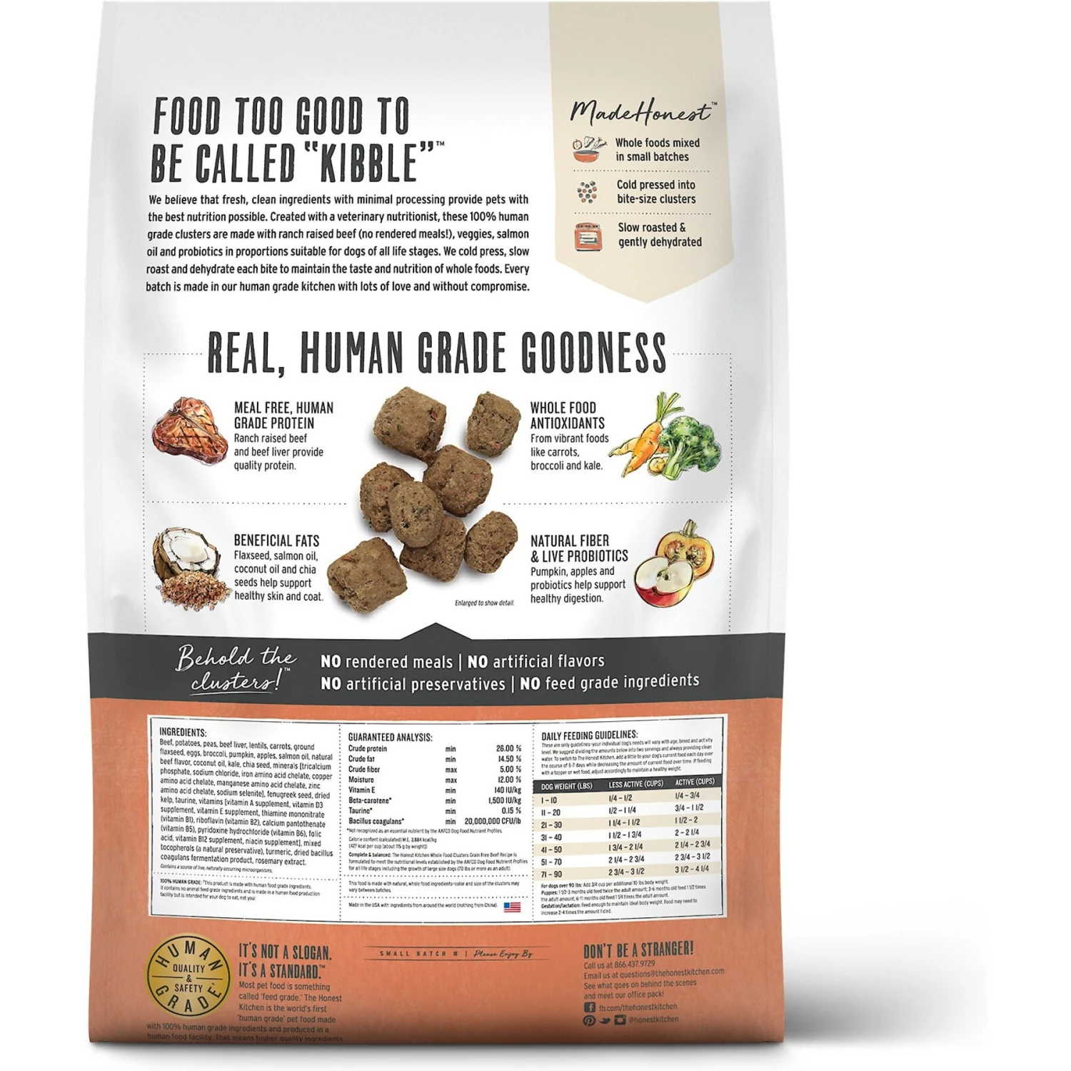 The Honest Kitchen Grain-Free Beef Whole Food Clusters Dry Dog Food 4 The Honest Kitchen Grain-Free Beef Whole Food Clusters Dry Dog Food - Image 2