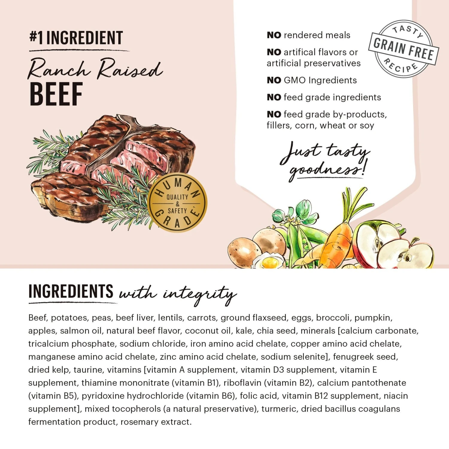 The Honest Kitchen Grain-Free Beef Whole Food Clusters Dry Dog Food 5 The Honest Kitchen Grain-Free Beef Whole Food Clusters Dry Dog Food - Image 3