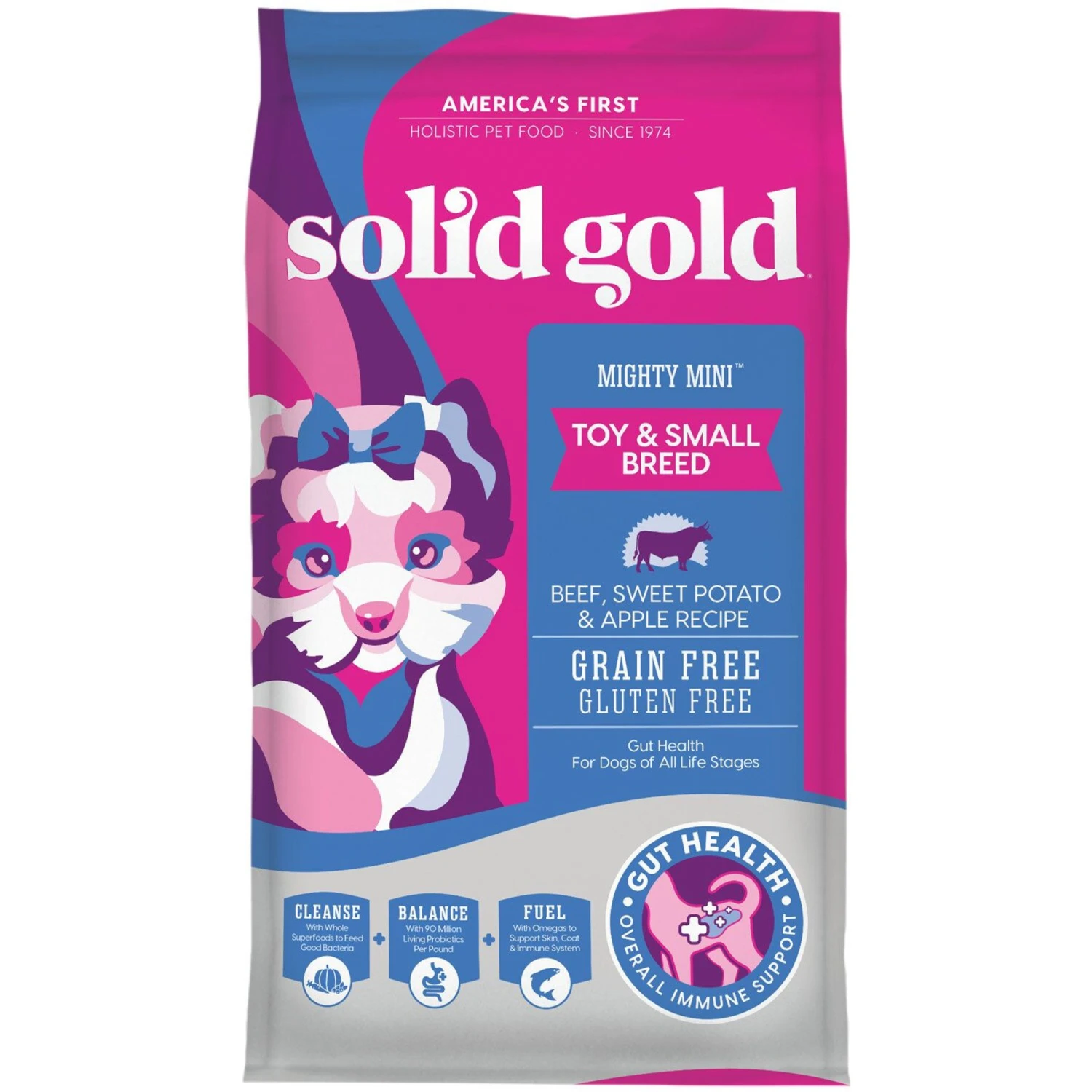 Solid Gold Mighty Mini Small & Toy Breed Grain-Free Beef, Sweet Potato & Apple Dry Dog Food 3 Solid Gold Mighty Mini Small & Toy Breed Grain-Free Beef, Sweet Potato & Apple Dry Dog Food
