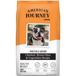 American Journey Protein & Grains Healthy Weight Chicken, Brown Rice & Vegetables Recipe Dry Dog Food