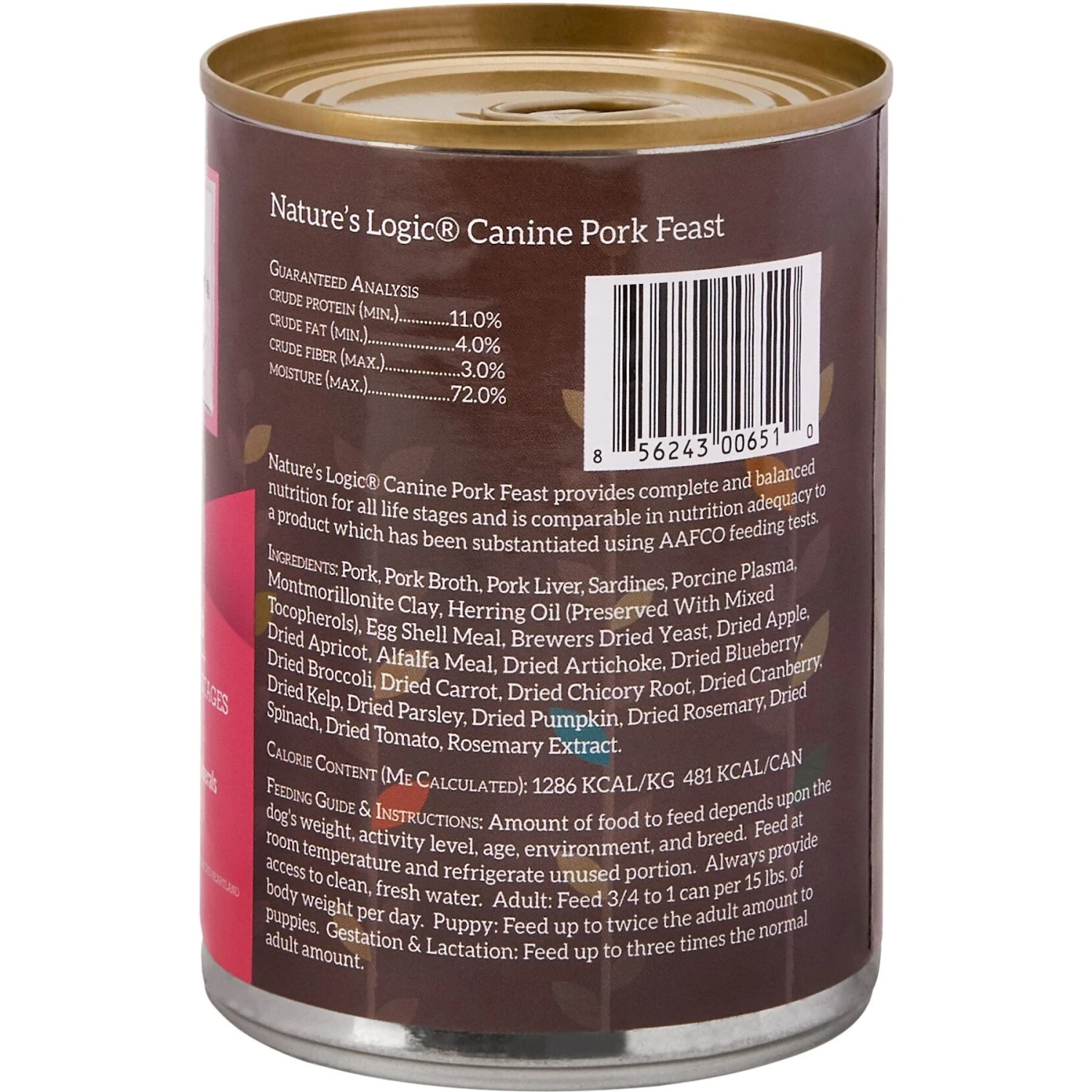 Nature's Logic Canine Pork Feast All Life Stages Grain-Free Canned Dog Food 4 Nature's Logic Canine Pork Feast All Life Stages Grain-Free Canned Dog Food - Image 2