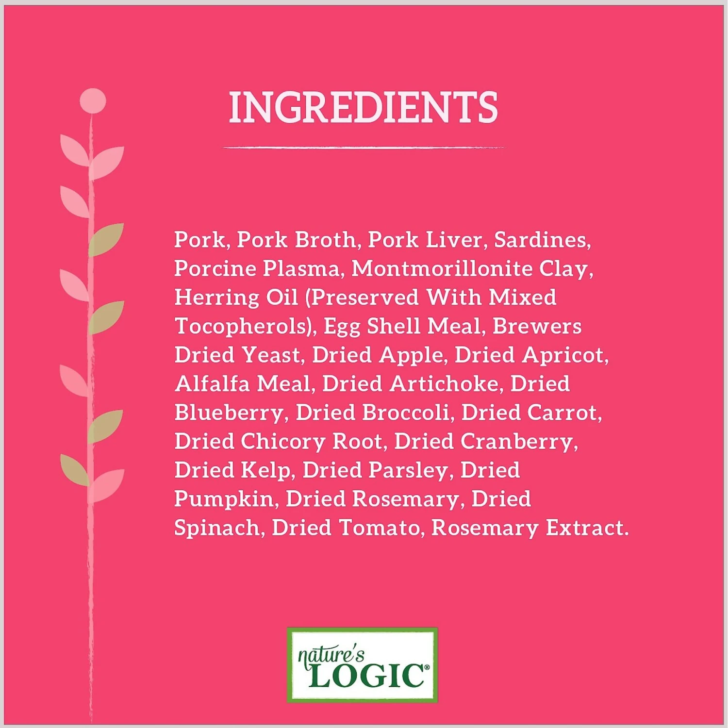 Nature's Logic Canine Pork Feast All Life Stages Grain-Free Canned Dog Food 9 Nature's Logic Canine Pork Feast All Life Stages Grain-Free Canned Dog Food - Image 7