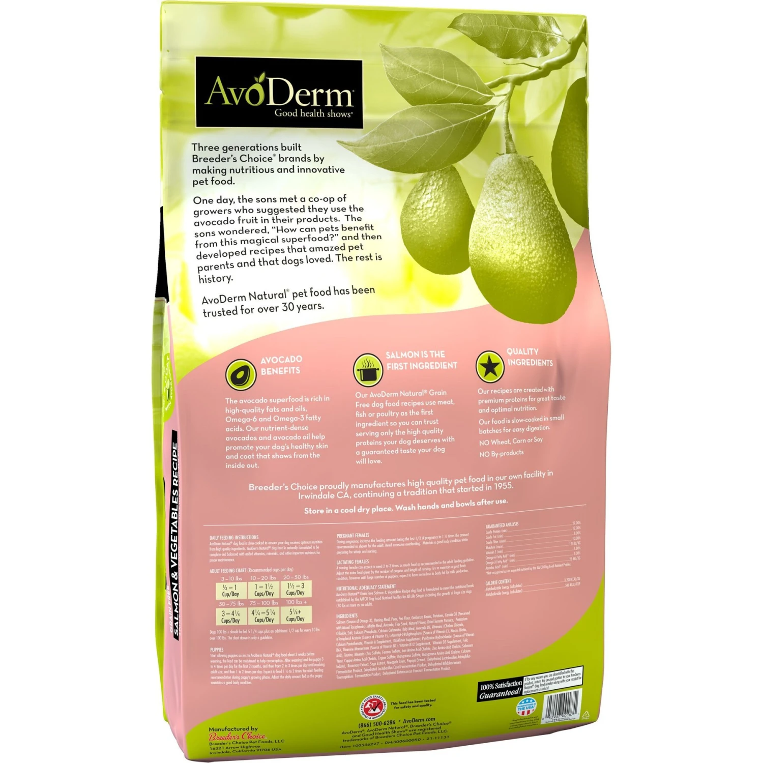 AvoDerm Natural Grain-Free Salmon & Vegetables Formula All Life Stages Dry Dog Food 4 AvoDerm Natural Grain-Free Salmon & Vegetables Formula All Life Stages Dry Dog Food - Image 2