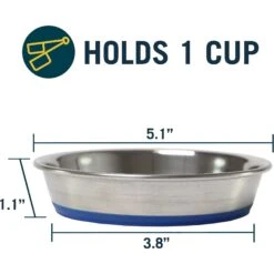 OurPets Durapet Premium Stainless Steel Cat & Dog Bowl -Blue Buffalo || ROYAL CANIN || Wellness Sales 155056 PT1. AC SS1800 V1639090293