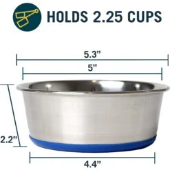 OurPets Durapet Premium Rubber-Bonded Stainless Steel Bowl -Blue Buffalo || ROYAL CANIN || Wellness Sales 155067 PT1. AC SS1800 V1638836905