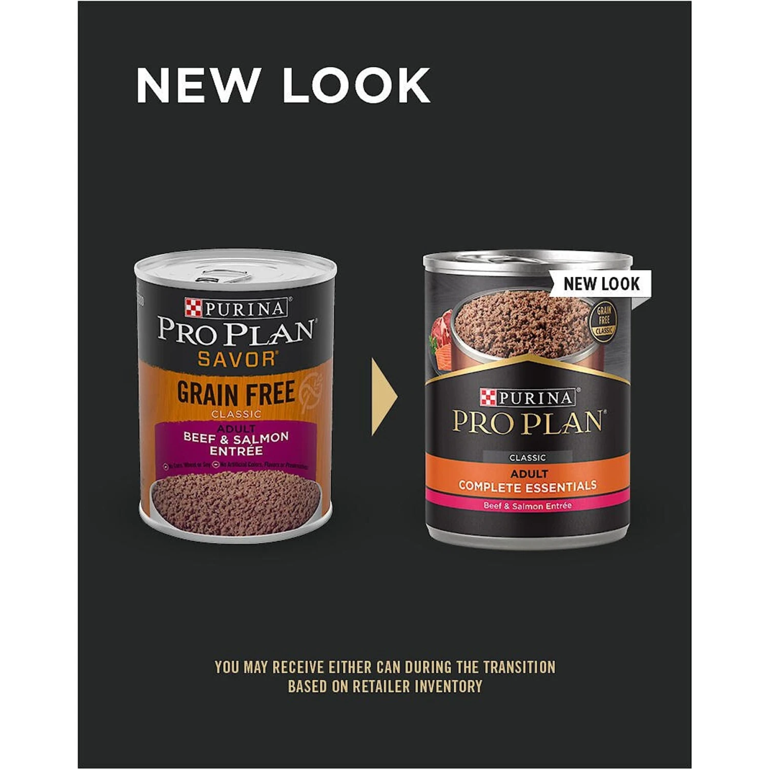 Purina Pro Plan Savor Classic Beef & Salmon Entree Grain-Free Canned Dog Food 4 Purina Pro Plan Savor Classic Beef & Salmon Entree Grain-Free Canned Dog Food - Image 2