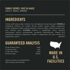 Purina Pro Plan Focus Small Breed Turkey Entree Grain-Free Wet Dog Food -Blue Buffalo || ROYAL CANIN || Wellness Sales 156341 PT4. AC SS1800 V1669909316