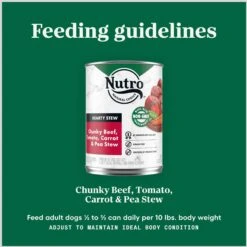 Nutro Hearty Stew Adult Chunky Beef, Tomato, Carrot & Pea Canned Wet Dog Food 17 Nutro Hearty Stew Adult Chunky Beef, Tomato, Carrot & Pea Canned Wet Dog Food -Blue Buffalo || ROYAL CANIN || Wellness Sales 157096 PT6. AC SS1800 V1691423154