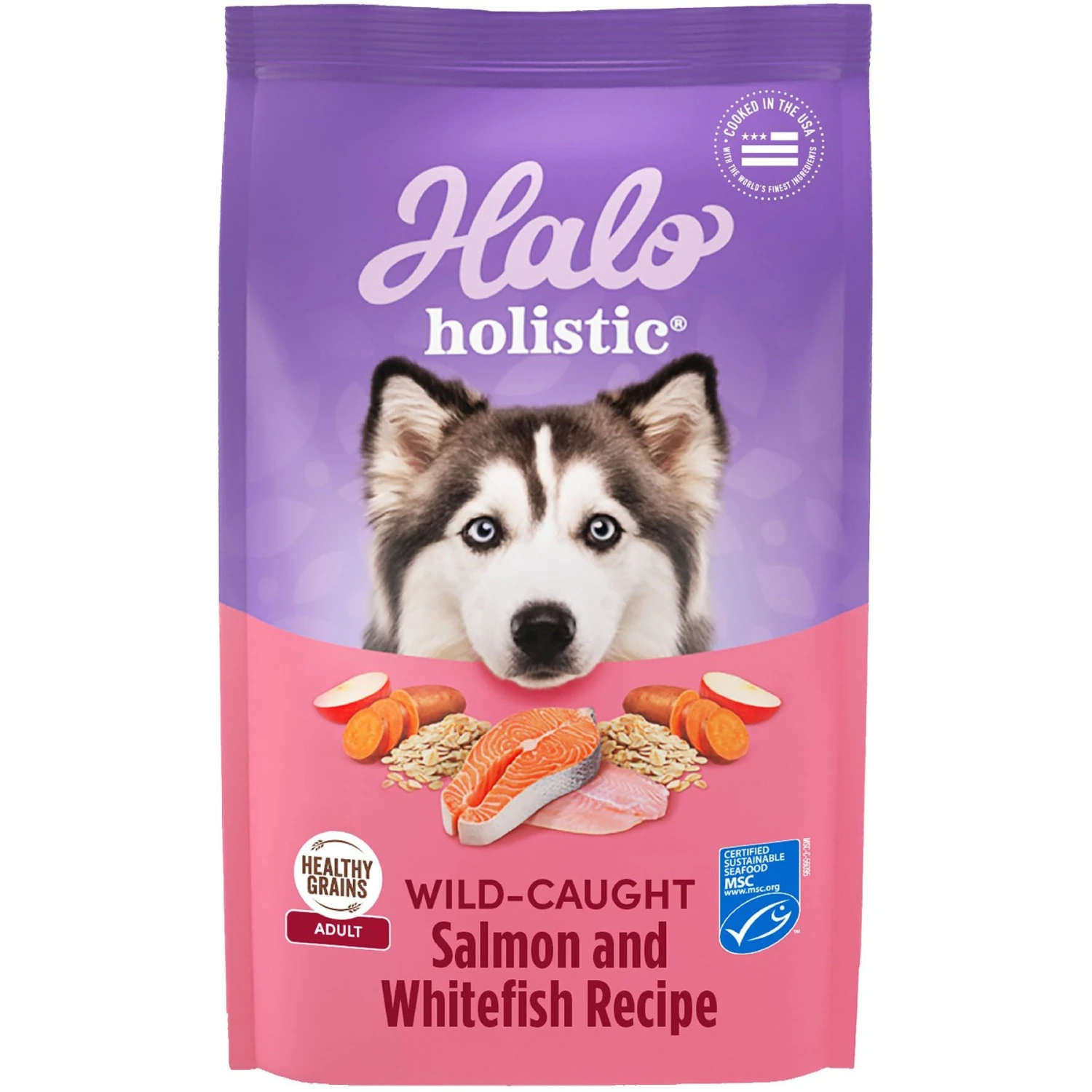 Halo Holistic Complete Digestive Health Wild-Caught Salmon & Whitefish Adult Dry Dog Food 3 Halo Holistic Complete Digestive Health Wild-Caught Salmon & Whitefish Adult Dry Dog Food