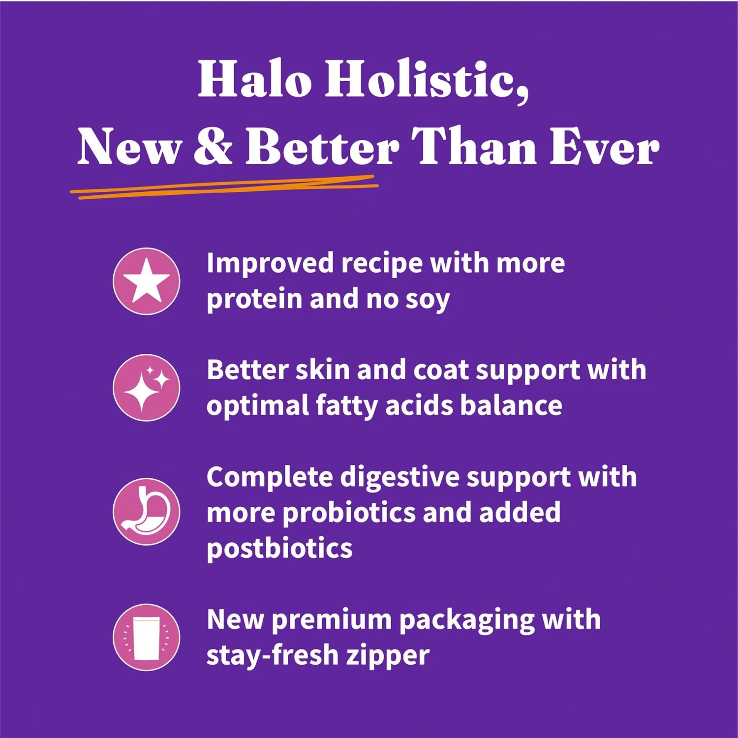 Halo Holistic Complete Digestive Health Grain-Free Turkey & Sweet Potato Dog Food Recipe Adult Dry Dog Food 5 Halo Holistic Complete Digestive Health Grain-Free Turkey & Sweet Potato Dog Food Recipe Adult Dry Dog Food - Image 3