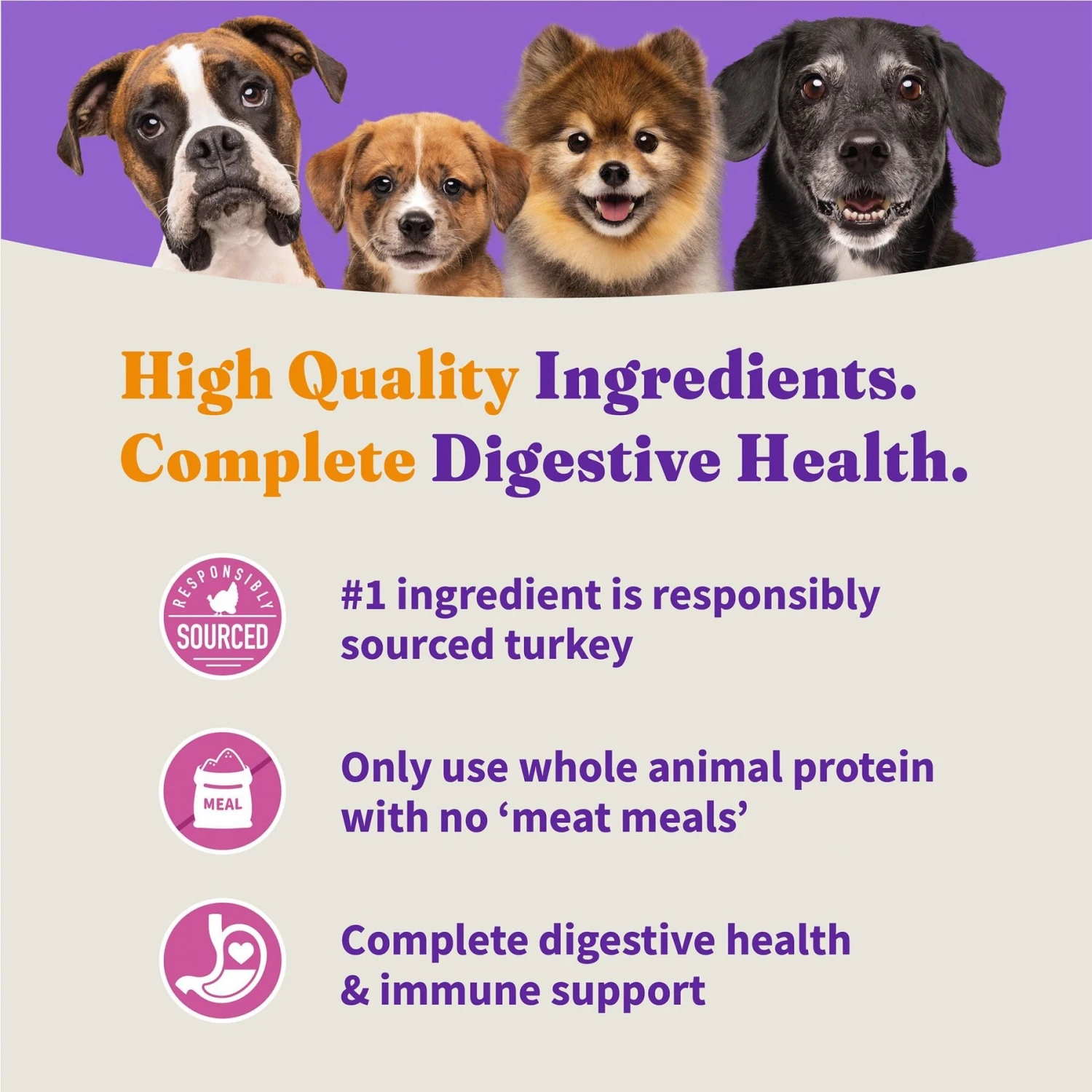 Halo Holistic Complete Digestive Health Grain-Free Turkey & Sweet Potato Dog Food Recipe Adult Dry Dog Food 7 Halo Holistic Complete Digestive Health Grain-Free Turkey & Sweet Potato Dog Food Recipe Adult Dry Dog Food - Image 5