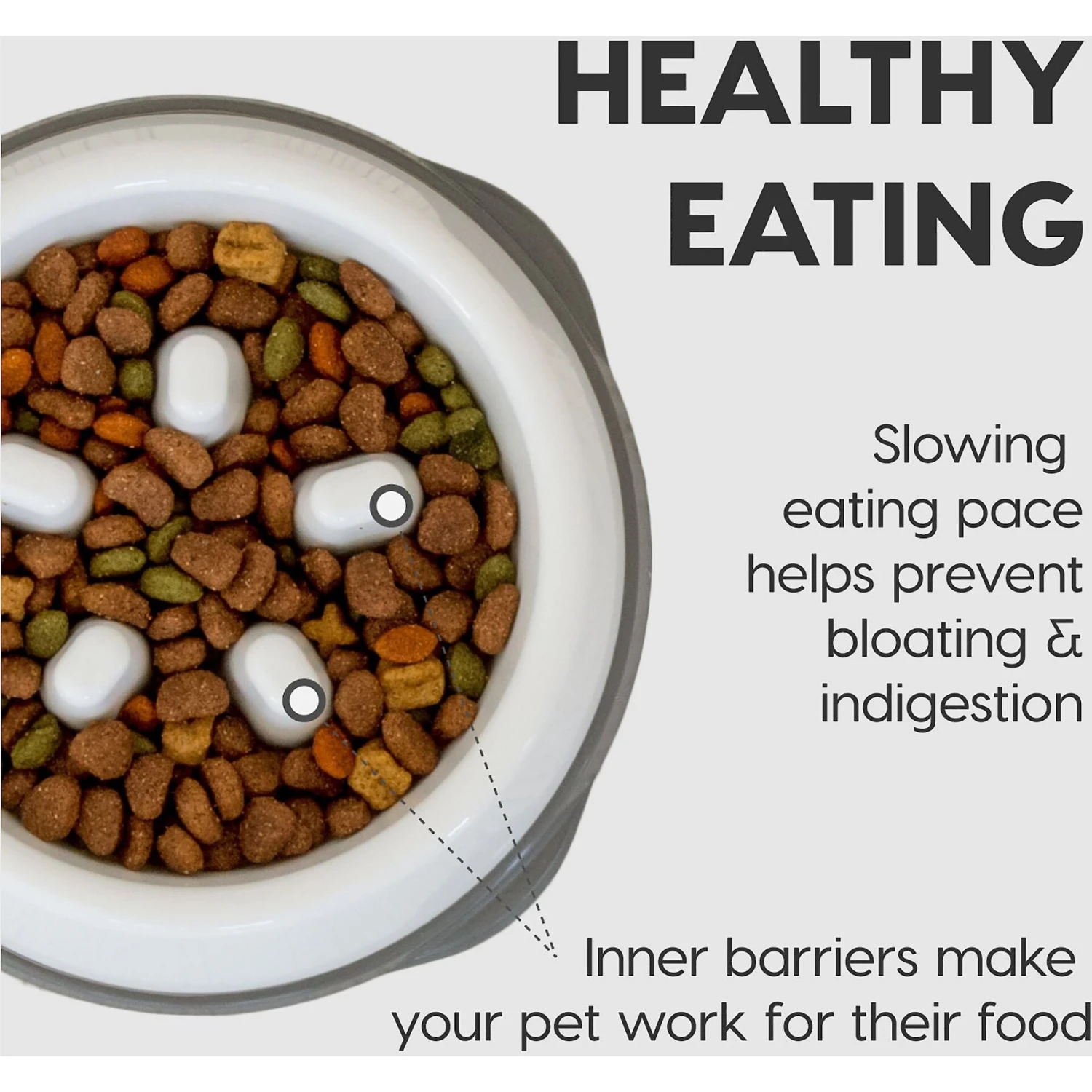 IRIS USA Non-Slip Rubber Slow Feeder With Raised Bumps Dog & Cat Bowl 6 IRIS USA Non-Slip Rubber Slow Feeder With Raised Bumps Dog & Cat Bowl - Image 4