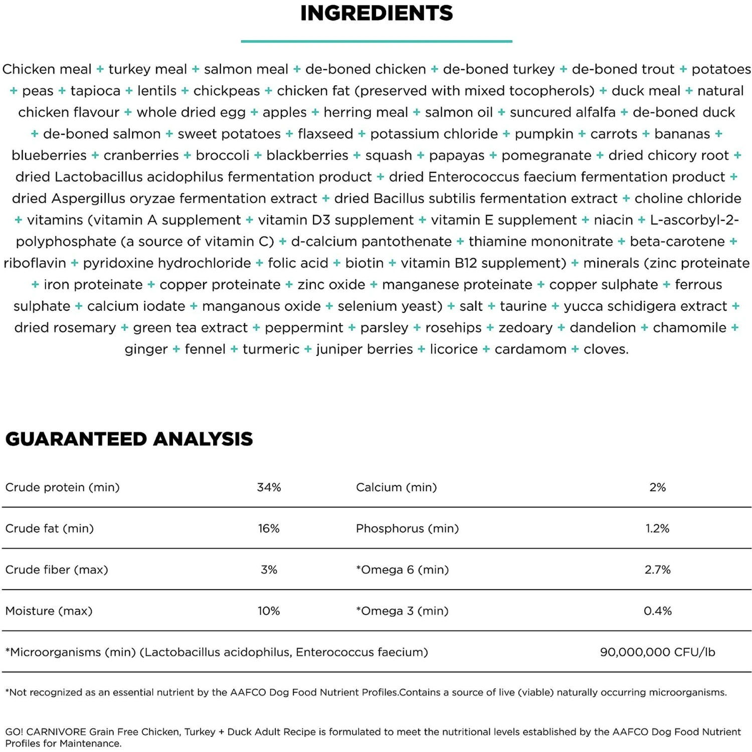 Go! Solutions Carnivore Grain-Free Chicken, Turkey + Duck Adult Recipe Dry Dog Food 6 Go! Solutions Carnivore Grain-Free Chicken, Turkey + Duck Adult Recipe Dry Dog Food - Image 4