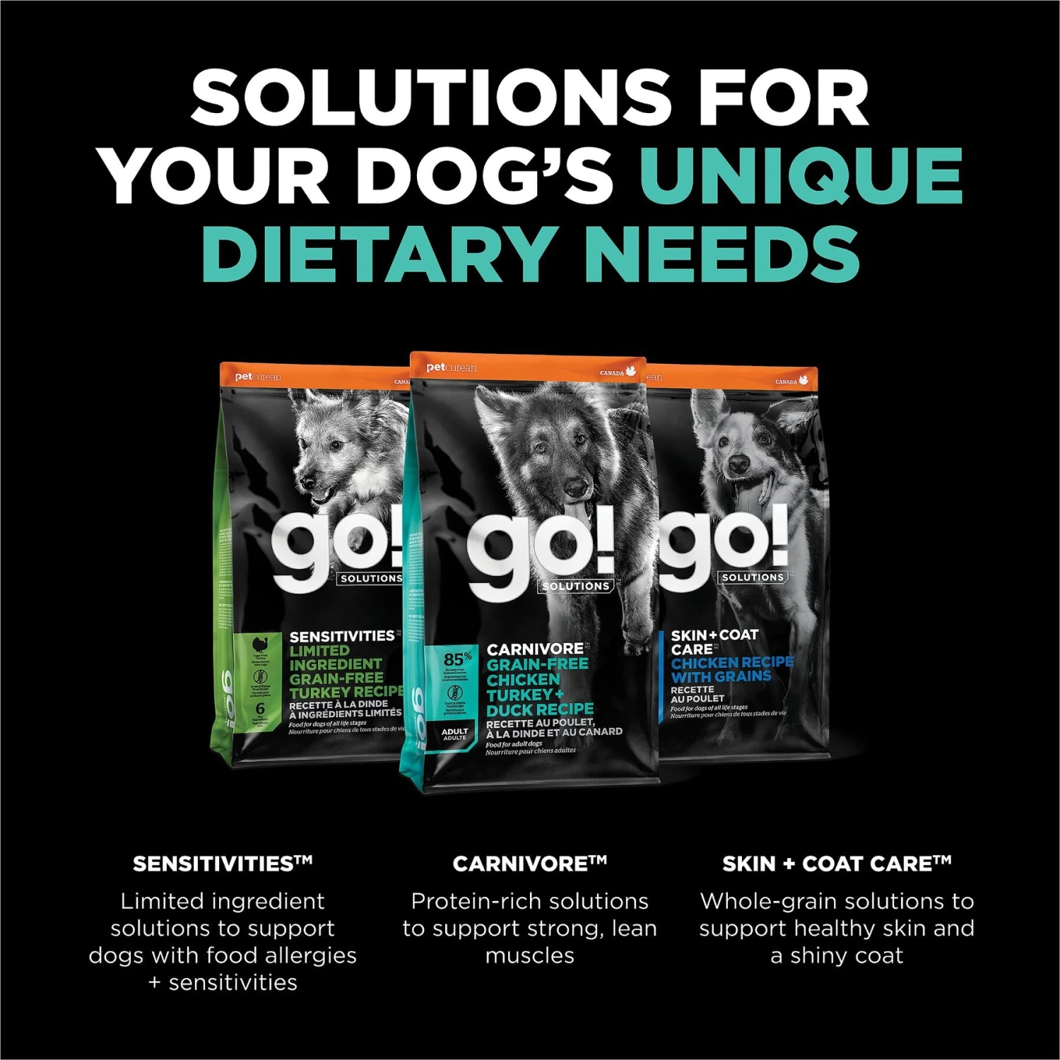 Go! Solutions Carnivore Grain-Free Chicken, Turkey + Duck Adult Recipe Dry Dog Food 8 Go! Solutions Carnivore Grain-Free Chicken, Turkey + Duck Adult Recipe Dry Dog Food - Image 6