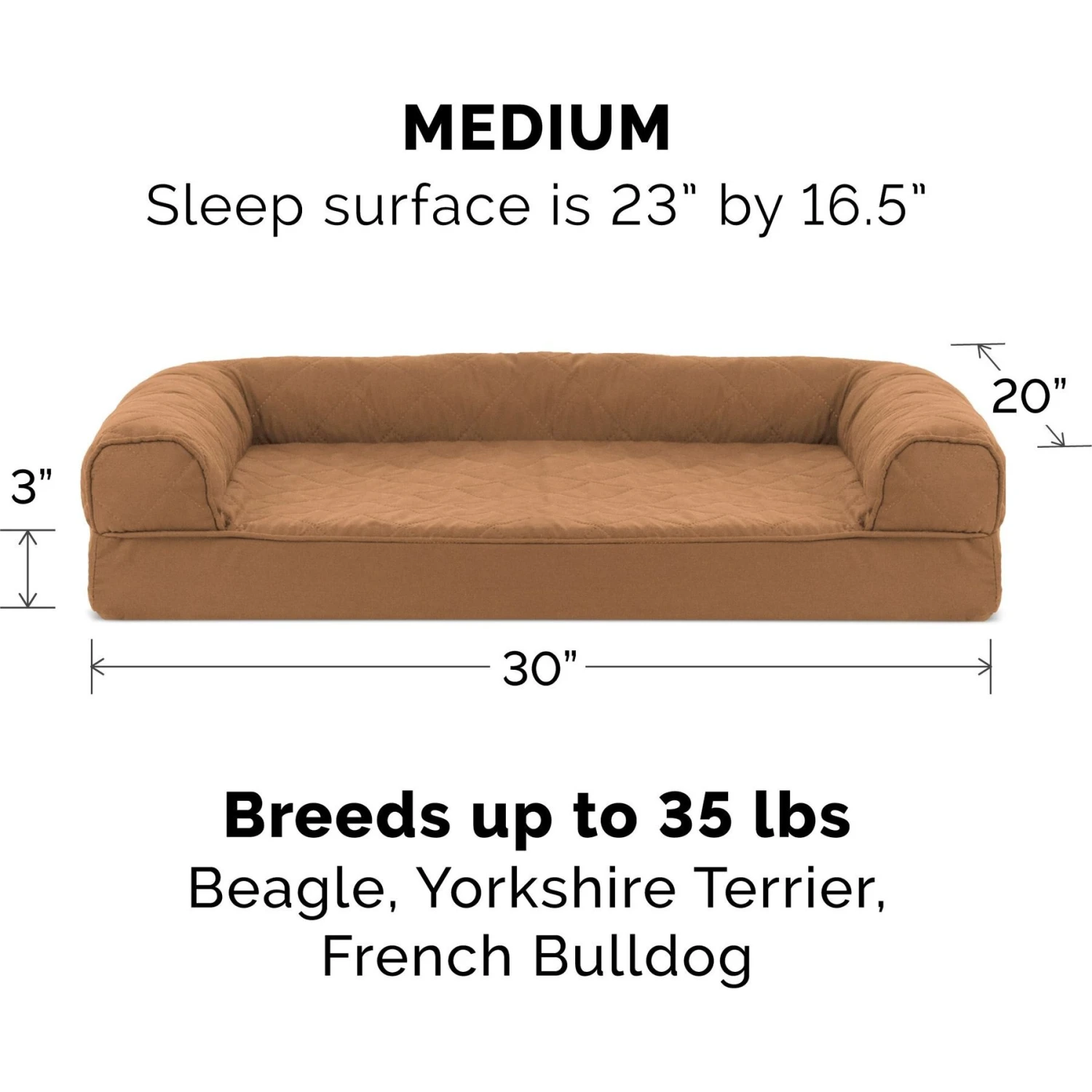 FurHaven Quilted Memory Top Bolster Cat & Dog Bed With Removable Cover 4 FurHaven Quilted Memory Top Bolster Cat & Dog Bed With Removable Cover - Image 2