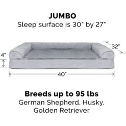 FurHaven Plush & Suede Memory Top Bolster Dog Bed With Removable Cover -Blue Buffalo || ROYAL CANIN || Wellness Sales 173137 PT4. AC SS1800 V1663881141