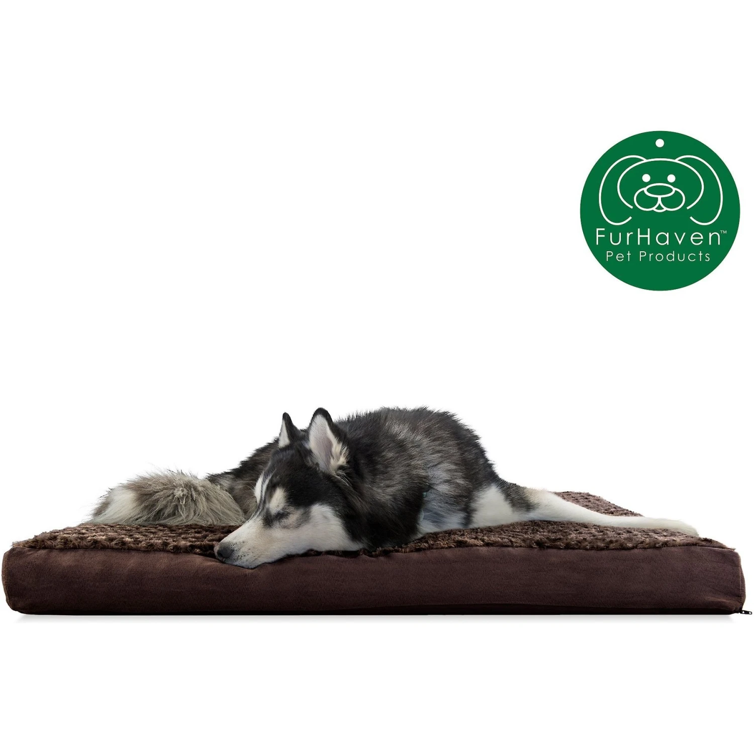 FurHaven Ultra Plush Deluxe Cooling Gel Pillow Dog Bed With Removable Cover 6 FurHaven Ultra Plush Deluxe Cooling Gel Pillow Dog Bed With Removable Cover - Image 4