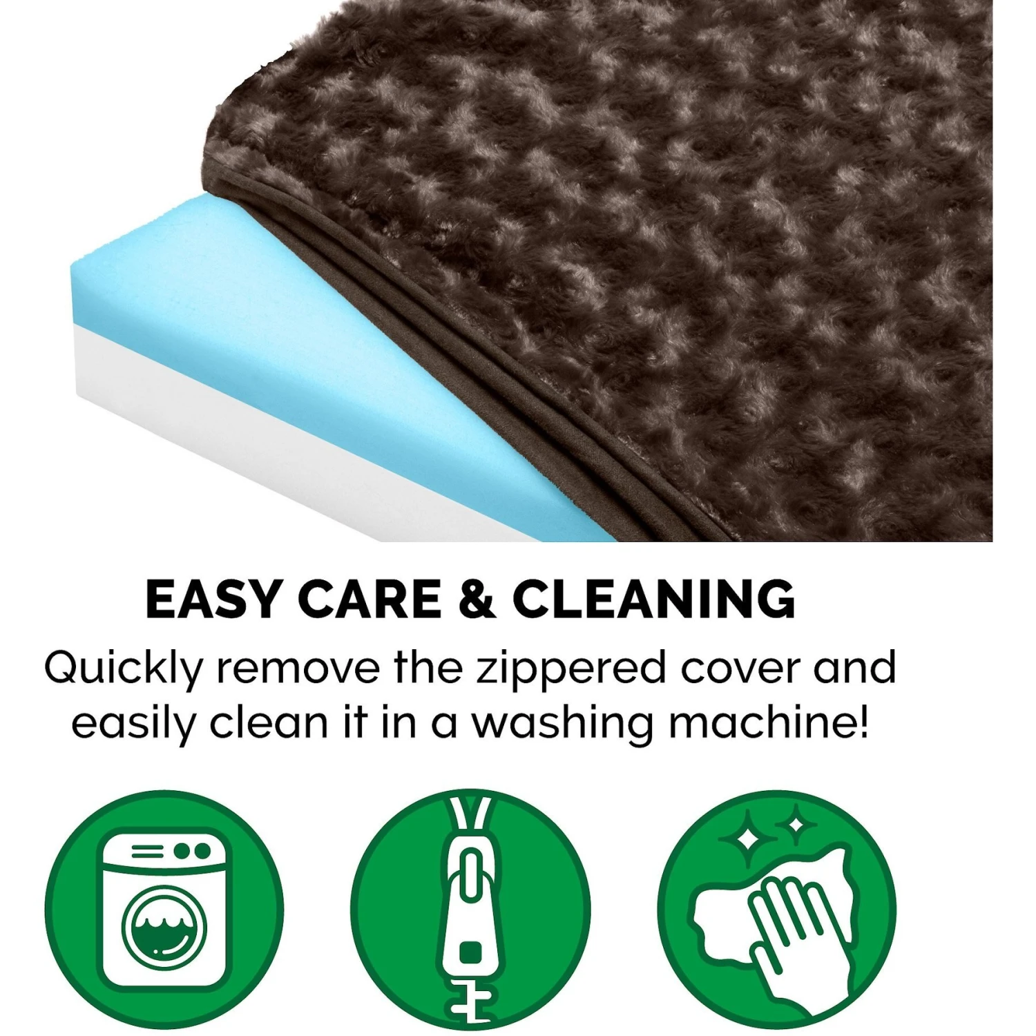 FurHaven Ultra Plush Deluxe Cooling Gel Pillow Dog Bed With Removable Cover 10 FurHaven Ultra Plush Deluxe Cooling Gel Pillow Dog Bed With Removable Cover - Image 8