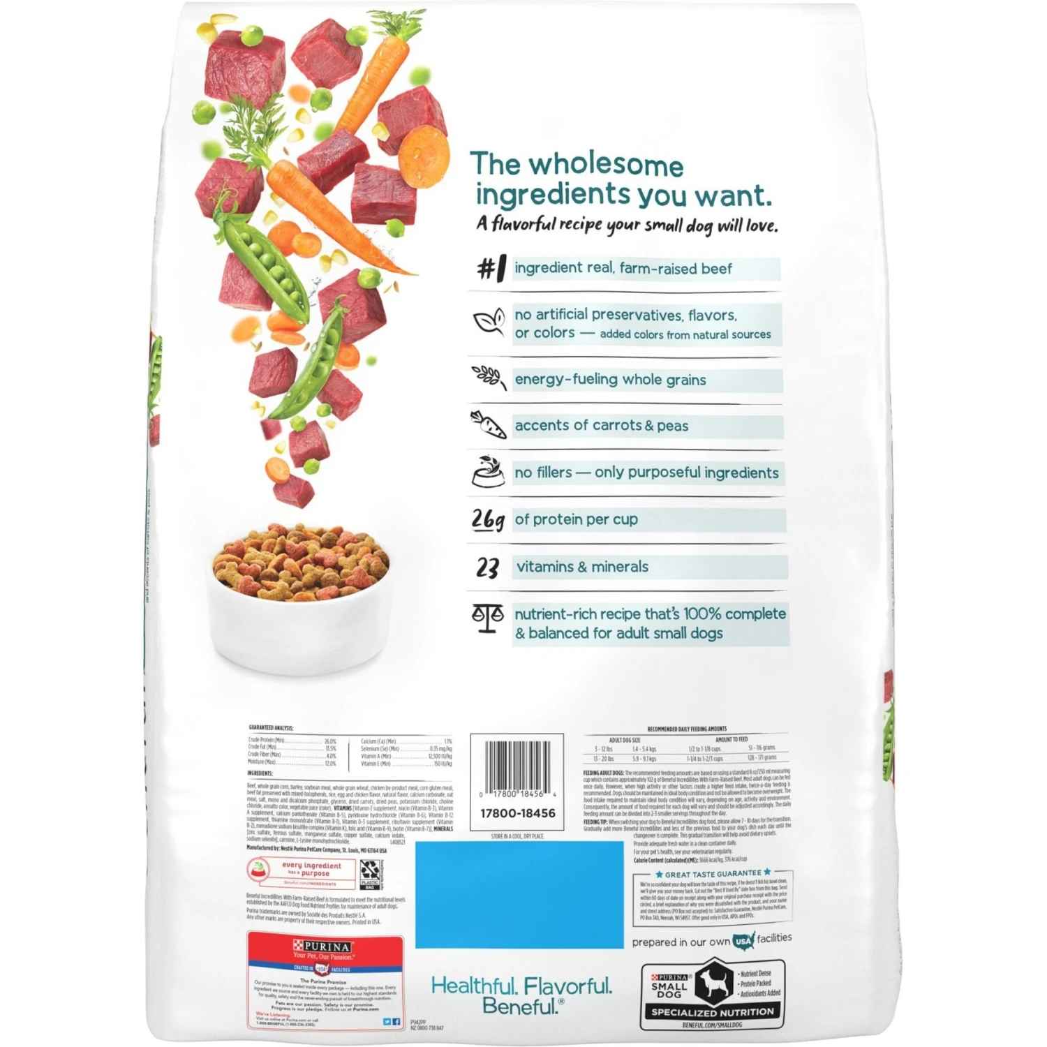 Purina Beneful IncrediBites With Farm-Raised Beef Small Breed Dry Dog Food 4 Purina Beneful IncrediBites With Farm-Raised Beef Small Breed Dry Dog Food - Image 2