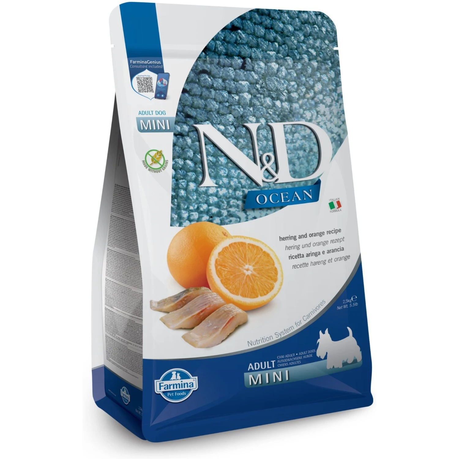 Farmina Natural & Delicious Wild Herring Grain-Free Mini Breed Formula Dry Dog Food 3 Farmina Natural & Delicious Wild Herring Grain-Free Mini Breed Formula Dry Dog Food