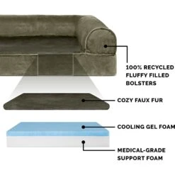 FurHaven Faux Fur Cooling Gel Bolster Cat & Dog Bed With Removable Cover 17 FurHaven Faux Fur Cooling Gel Bolster Cat & Dog Bed With Removable Cover -Blue Buffalo || ROYAL CANIN || Wellness Sales 176134 PT6. AC SS1800 V1583520845