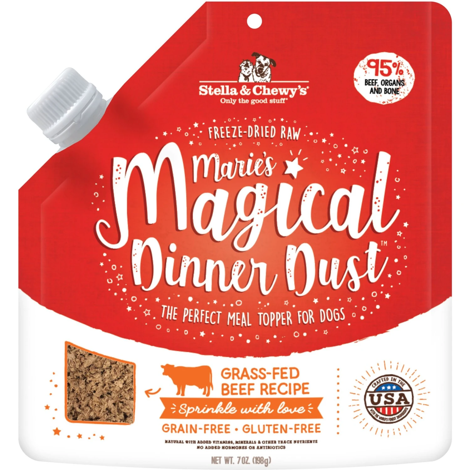 Stella & Chewy's Marie's Magical Dinner Freeze-Dried Raw Dust Grass-Fed Beef Dog Food Topper 3 Stella & Chewy's Marie's Magical Dinner Freeze-Dried Raw Dust Grass-Fed Beef Dog Food Topper
