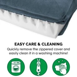 FurHaven Faux Fleece Orthopedic Bolster Cat & Dog Bed With Removable Cover -Blue Buffalo || ROYAL CANIN || Wellness Sales 178112 PT7. AC SS1800 V1669921692