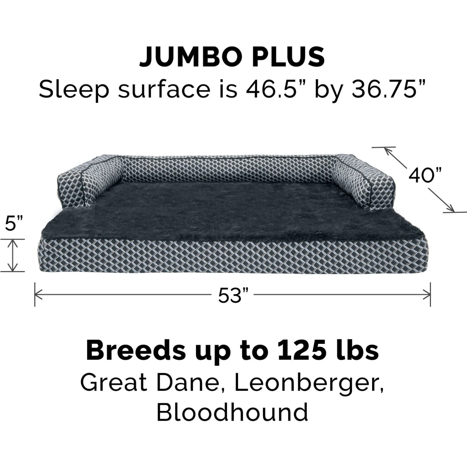 FurHaven Comfy Couch Orthopedic Bolster Dog Bed With Removable Cover 11 FurHaven Comfy Couch Orthopedic Bolster Dog Bed With Removable Cover - Image 9