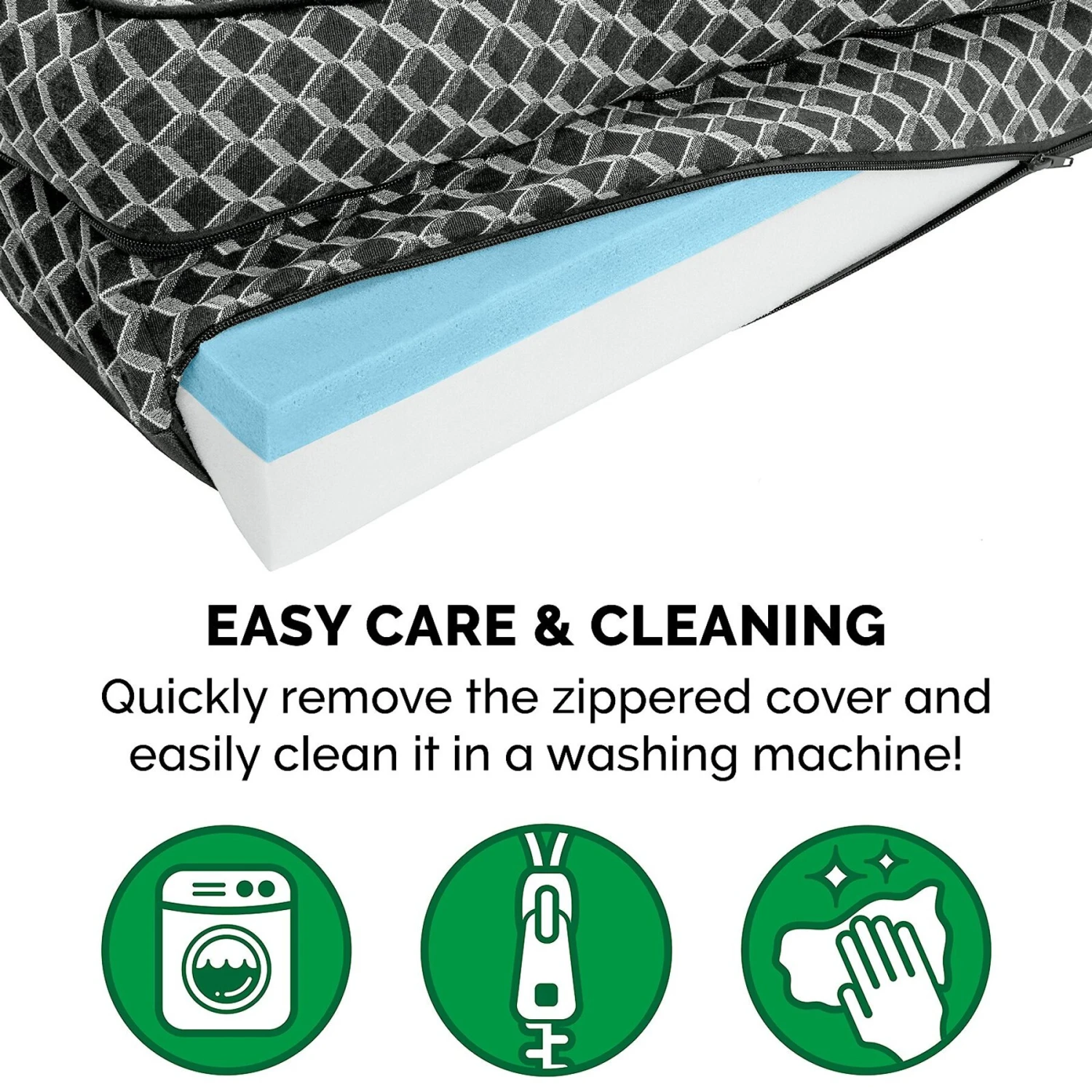 FurHaven Comfy Couch Cooling Gel Cat & Dog Bed With Removable Cover 10 FurHaven Comfy Couch Cooling Gel Cat & Dog Bed With Removable Cover - Image 8