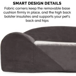 FurHaven Luxury Edition Orthopedic Bolster Cat & Dog Bed With Removable Cover -Blue Buffalo || ROYAL CANIN || Wellness Sales 178891 PT7. AC SS1800 V1597095668