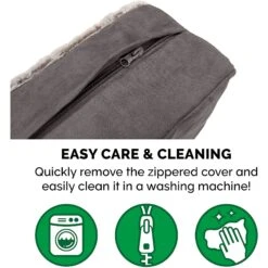 FurHaven Luxury Edition Orthopedic Bolster Cat & Dog Bed With Removable Cover -Blue Buffalo || ROYAL CANIN || Wellness Sales 178891 PT8. AC SS1800 V1597096902