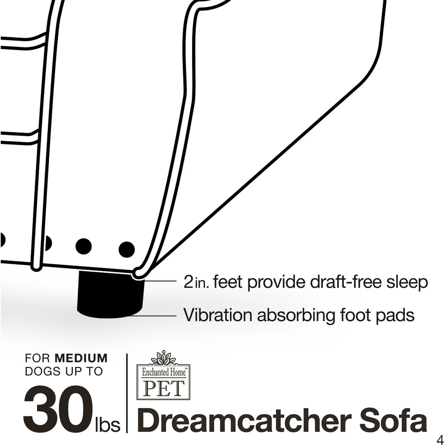 Enchanted Home Pet Dreamcatcher Sofa Cat & Dog Bed With Removable Cover, Caramel, Medium 8 Enchanted Home Pet Dreamcatcher Sofa Cat & Dog Bed With Removable Cover, Caramel, Medium - Image 6