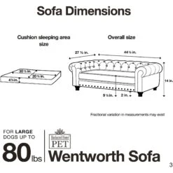 Enchanted Home Pet Wentworth Sofa Dog Bed With Removable Cover, Large, Charcoal Grey 17 Enchanted Home Pet Wentworth Sofa Dog Bed With Removable Cover, Large, Charcoal Grey -Blue Buffalo || ROYAL CANIN || Wellness Sales 180300 PT6. AC SS1800 V1563226428