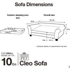 Enchanted Home Pet Cleo Sofa Cat & Dog Bed With Removable Cover, Small 17 Enchanted Home Pet Cleo Sofa Cat & Dog Bed With Removable Cover, Small -Blue Buffalo || ROYAL CANIN || Wellness Sales 180306 PT6. AC SS1800 V1563226392